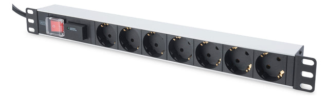 ASSMANN ELEKTRO Steckdosenleiste 7f sw DN-95407 m.Ein/Aus 2m 35° IP20 ÜSS