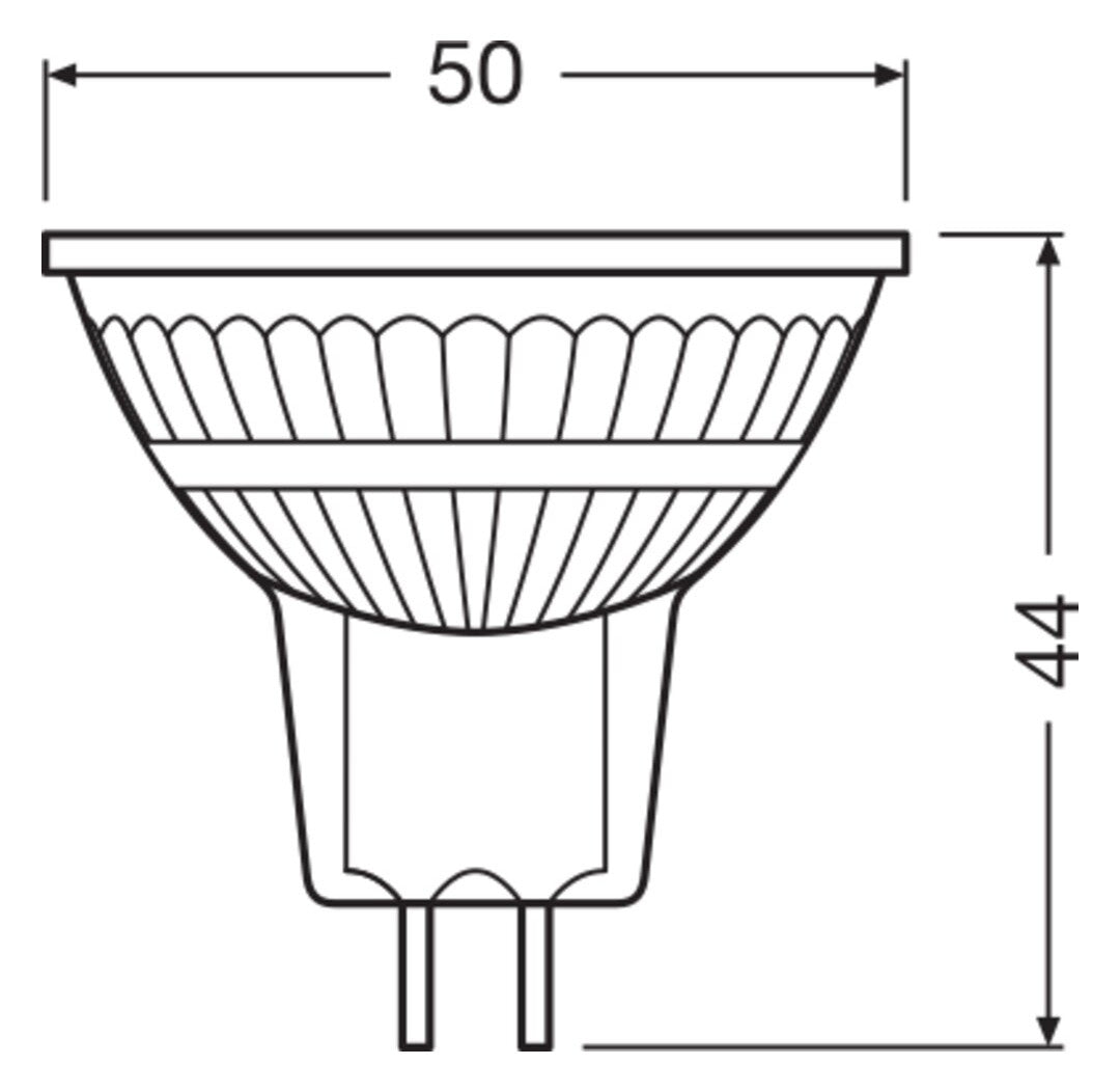 LEDVANCE LED-Reflektorlampe GU5,3 5W ws LED MR16 35 36° DIM P 5W 940 GU5.3 4000K