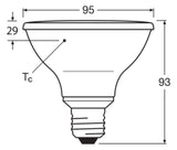 LEDVANCE LED-Reflektorlampe E27 10W ws G LED PAR30 75 36° DIM P 10W 927 E27 2700K
