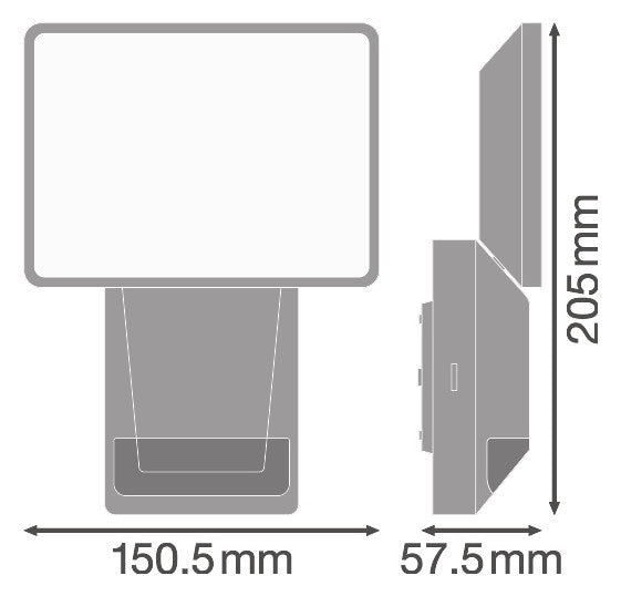 LEDVANCE LED-Anbaustrahler 15W Konv 1LED ENDURA PRO Flood Sensor 15W 4000K I ws