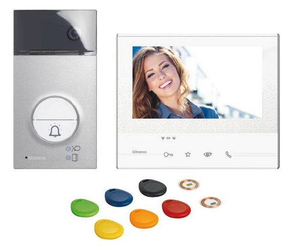 LEGRAND Video-Türsprechset Bus 1xTeiln Flex'ONE Bticino 363911 AP/AP alu ws