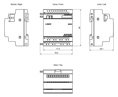 SIEMENS SPS-Digitales E/A-Modul 8Eing DC LOGO! 6ED1055-1CB10-0BA2 8Ausg 0,3A 24V