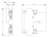 SIEMENS Hilfsschalterblock 1S 1Ö 6A/AC 3RH1921-1KA11 Schraub