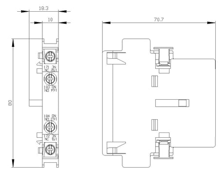 SIEMENS Hilfsschalterblock 1S 1Ö 6A/AC 3RH1921-1KA11 Schraub
