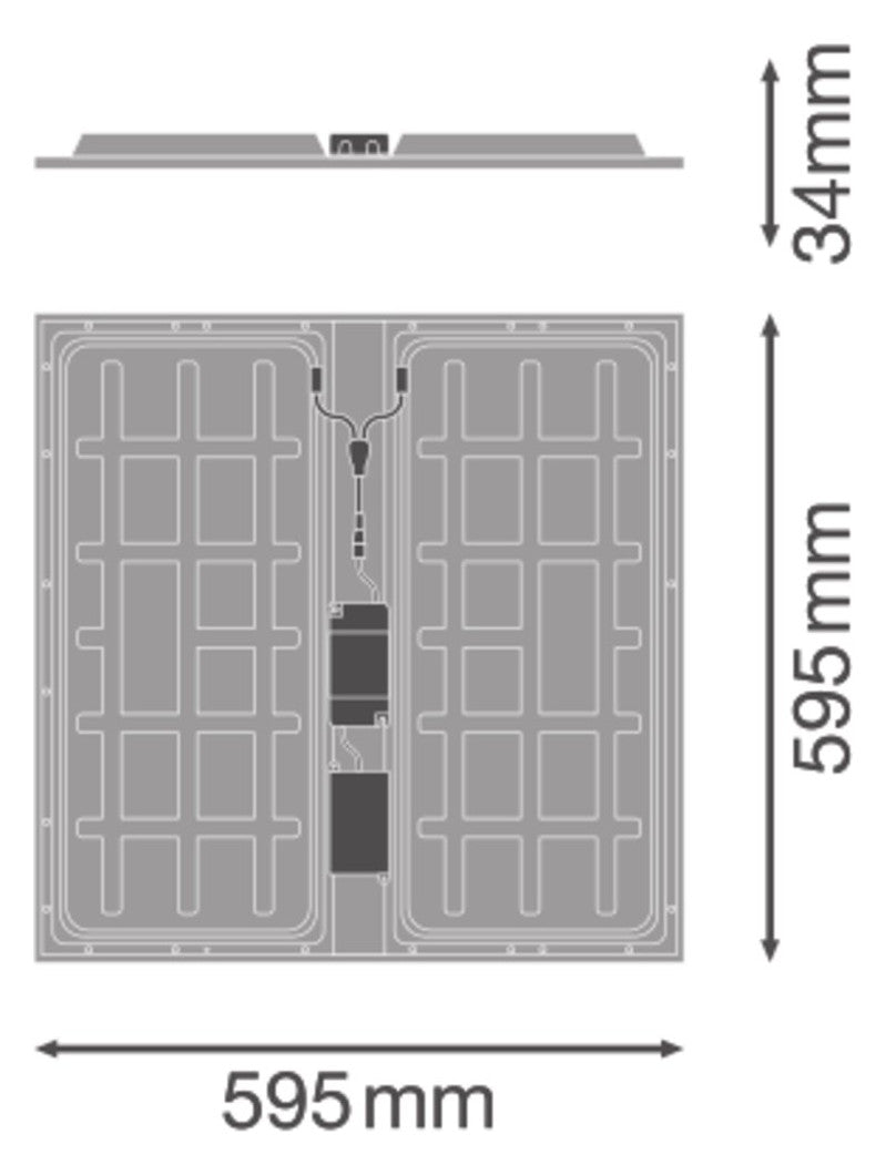 LEDVANCE LED-Panel 595x595mm 36W 4000K PL PROT 600 P 36W 840 PS 5040lm ws Konv