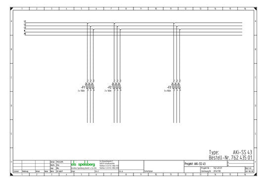 SPELSBERG Verteilerbaugruppe NH-Si NH00 AKi-SS 43 5p 100A 3st/NH-Unterteil