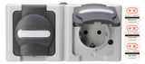 KOPP Steckdose 2f gr mt AP Klappd IP44 BLUEELECTRIC 131256002 BSF