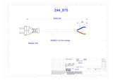 BACHMANN Netzanschlussleitung 3m 2x1qmm 244.875 10A or IP20 Profilstecker PUR