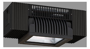 NORKA LED-Anbaustrahler 49W Konv 2LEDs URANUS 077, PC (bruchsicher) glaskl sw