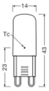 LEDVANCE LED-Röhrenlampe G9 2,6W 4000K E LED PIN 30 300° P 2.6W 840 Clear G9 ws
