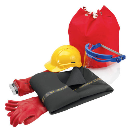 CIMCO Schutzausrüstungsset Tasche Helm 140250 Gesichtsschutz Schutzhandschuh