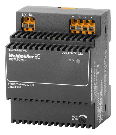 WEIDMÜLLER Gleichstromversorgung REG 60W PRO INSTA 60W 24V 2.5A 22-28V 85-264VAC