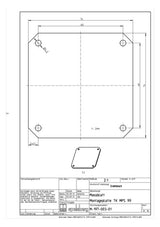 SPELSBERG Montageplatte Verteiler ST TK MPS-99 lack 74x74mm Lochung