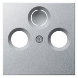 GIRA Zentralplatte Sat/TV/Radio 3f alu System 55 086926 Schraubbef
