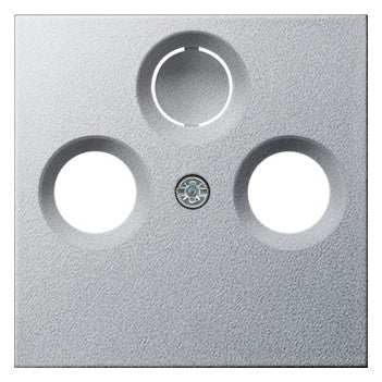 GIRA Zentralplatte Sat/TV/Radio 3f alu System 55 086926 Schraubbef