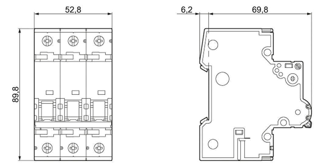 SIEMENS Leitungsschutzschalter UC B 6A 5SY7306-6 3p 400V 3TE 50Hz IP20