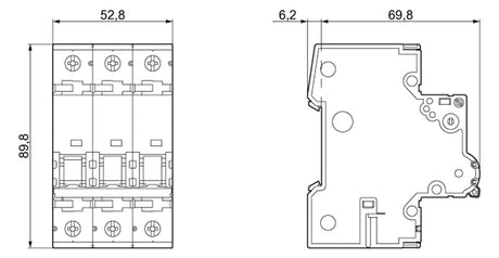 SIEMENS Leitungsschutzschalter UC B 6A 5SY7306-6 3p 400V 3TE 50Hz IP20