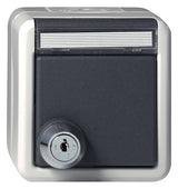 GIRA Steckdose 1f gr AP Klappd abschl WG AP 456730 IP44 BSF
