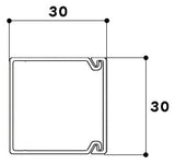 GGK Leitungsführungskanal Kst sbr unbeh LFG 30x30 30x30,3x2000mm RAL8014