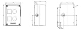 SIEMENS Aufbaugehäuse Kst  22mm IP68 3SU1802-0AA00-0AB1 85x114x63,8mm