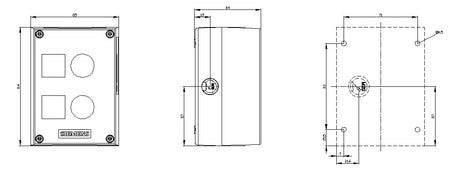 SIEMENS Aufbaugehäuse Kst  22mm IP68 3SU1802-0AA00-0AB1 85x114x63,8mm
