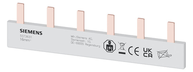 SIEMENS Phasenschiene 1ph 18mm 105mm 80A 5ST3631 16qmm Stift isol