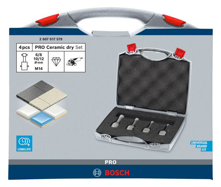 BOSCH-EW Bohrerset 4tlg  6-12mm 4xStein 2607017579 Koffer