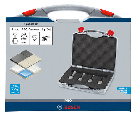 BOSCH-EW Bohrerset 4tlg  6-12mm 4xStein 2607017579 Koffer