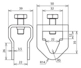 DEHN SE Anschlussklemme V4A  20 10mm AK ES TE 20 RD10 FL30 V4A <30mm