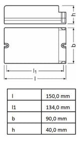 LEDVANCE LED-Steuerung 165W 150-1050mA OT 165/170-240/1A0 4DIM NFC G3 CE 90-260