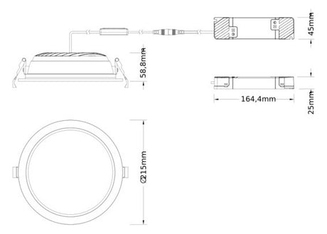 LEDVANCE LED-Einbaustrahler 20-30W EVG DL CMFT DA D200 P 30W MS 940 OP WT DALI