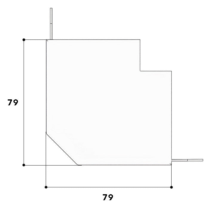 GGK Außeneck GEB-K 62x110mm HFT 90° Kst FB 60x110-AE lgr RAL7035 unbeh