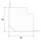 GGK Außeneck GEB-K 62x110mm HFT 90° Kst FB 60x110-AE lgr RAL7035 unbeh