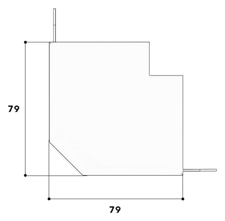 GGK Außeneck GEB-K 62x110mm HFT 90° Kst FB 60x110-AE lgr RAL7035 unbeh