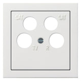 GIRA Vollplatte Sat/TV/Radio 4f rws Fläche 0259112 Schraubbef