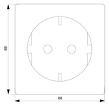 SIEMENS Steckdose 1f ti-ws glz UP m.BS DELTAstyle 5UB1855 IP20