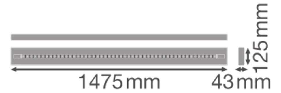 LEDVANCE LED-Pendelleuchte 1LED 4000K LN INV DI 1500 P 69W 940 PS WT 9050lm