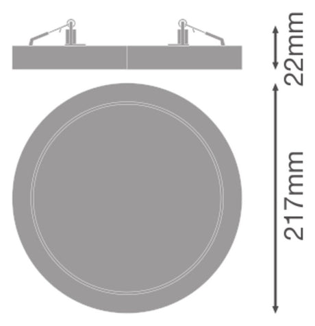 LEDVANCE LED-Einbaustrahler 9-18W EVG ws DL UNIV D200 V 18W ML 83040 WT 1LED ws