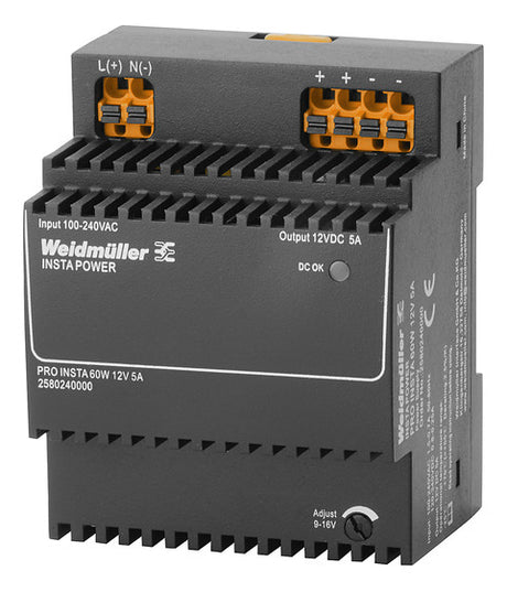 WEIDMÜLLER Gleichstromversorgung REG 60W PRO INSTA 60W 12V 5A 9-15V 85-264VAC 5A