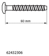 Walraven Betonankerschraube W-LX-PX TX 6x60 f. un-/ger. Beton T30 ev LK 17,0 | 62432306
