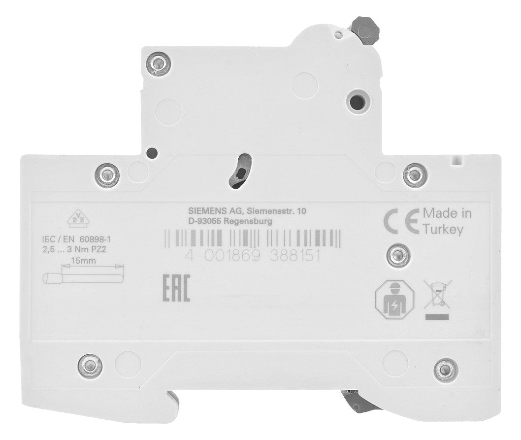 SIEMENS Leitungsschutzschalter UC C 4A 5SL6104-7 1p 400V 1TE 50Hz IP20