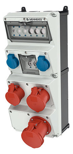 MENNEKES CEE-Kombi Kst gr IP44 2Steckd AMAXX 940009 1x16A5p400V 1x32A5p400V