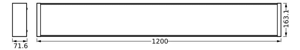 LEDVANCE LED-Deckenanbauleuchte 40W ws OFFICE LINE WRAP 1.2M 40W 840 DIM R 4000