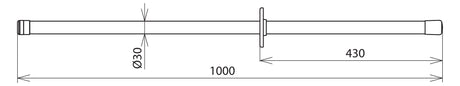DEHN SE Erdungsstange 1000mm  30mm 35kg ES SK 1000 Spind_sechsk Innenr/Frei