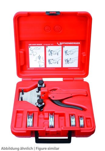 Einhand-Rohrbieger TB Set im Kunststoff-koffer m.Biegepl.,2Gegenhalt.,4Biegeseg.