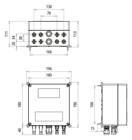 DEHN SE DC-Stringbox 2f 40A 1100V/mess DCU 2 YPV 1100 2M 1S MC4 IP65