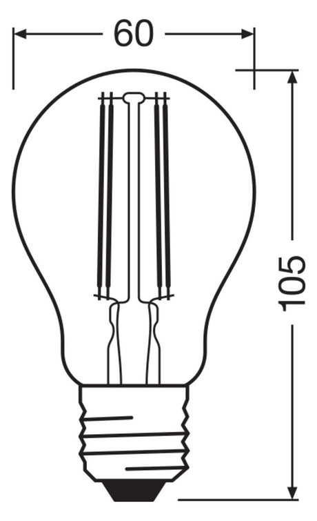 LEDVANCE LED-Lampe FM E27 A60 5,5W 2700K SMART+ Filament WiFi Classic A 60 6 ws