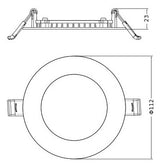 LEDVANCE LED-Einbaustrahler 4-8W Konv ws DL SLIM ALU D100 V 8W MS 840 WT 1LED ws