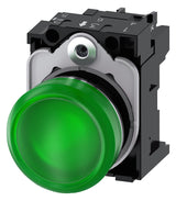 SIEMENS Leuchtmelder komplett 1f gn LED 3SU1152-6AA40-1AA0 UC rnd hoch  22mm