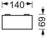REGIOLUX LED-Rasterleuchte 26W 4000K ws cubus -RSAXC/1500 4000 840 ET 3875lm